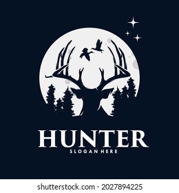 hunter in the moon logo design