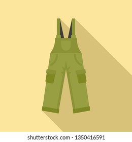 Hunter pants icon. Flat illustration of hunter pants vector icon for web design
