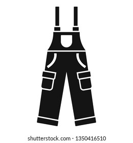 Hunter pants icon. Simple illustration of hunter pants vector icon for web design isolated on white background