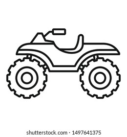 Hunter quad bike icon. Outline hunter quad bike vector icon for web design isolated on white background