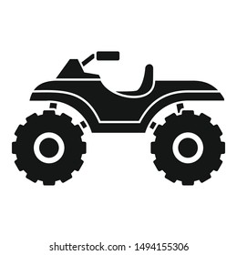 Hunter quad bike icon. Simple illustration of hunter quad bike vector icon for web design isolated on white background