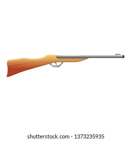 Hunter rifle icon. Cartoon of hunter rifle vector icon for web design isolated on white background
