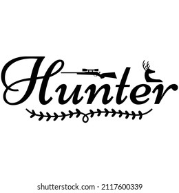 hunter T shirt design, vector file.