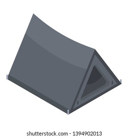 Hunter tent icon. Isometric of hunter tent vector icon for web design isolated on white background