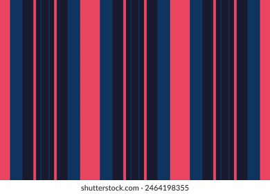 Hunter textile background pattern, trend fabric vector lines. Royal vertical texture seamless stripe in dark and blue colors.