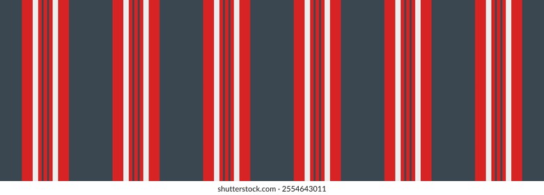 Hunter vector background fabric, repeat seamless stripe textile. Up lines vertical pattern texture in red and pastel colors palette.