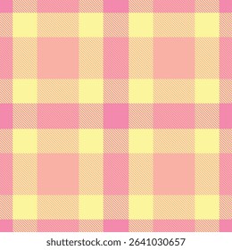 Hunter vector fabric plaid, autumn textile pattern texture. Warm check tartan background seamless in red and yellow colors palette.