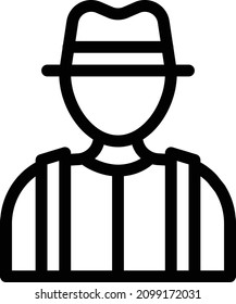 hunter vector illustration isolated on a transparent background . color vector icons for concept or web graphics.