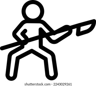 ilustración de hunter Vector en un fondo transparente. Símbolos de calidad superior. Iconos vectoriales de línea delgada para el diseño de conceptos y gráficos. 
