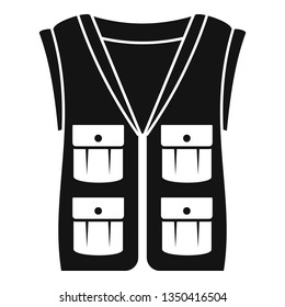 Hunter vest icon. Simple illustration of hunter vest vector icon for web design isolated on white background