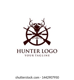 Hunter Vintage Logo Design Template