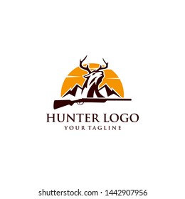 Hunter Vintage Logo Design Template