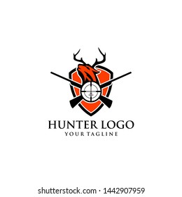 Hunter Vintage Logo Design Template
