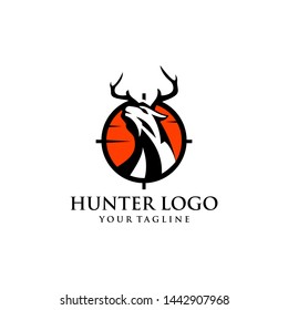 Hunter Vintage Logo Design Template