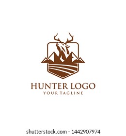 Hunter Vintage Logo Design Template