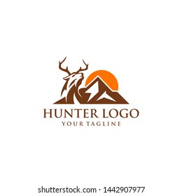 Hunter Vintage Logo Design Template