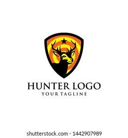 Hunter Vintage Logo Design Template