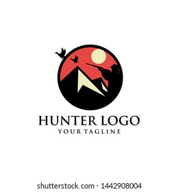 Hunter Vintage Logo Design Template