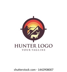 Hunter Vintage Logo Design Template