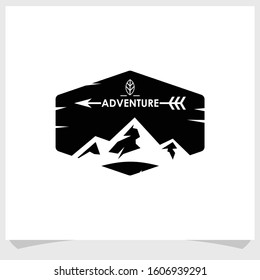 hunter vintage logo design vector, adventure logo design template