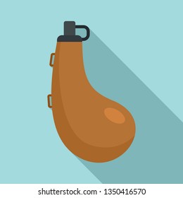 Hunter water bottle icon. Flat illustration of hunter water bottle vector icon for web design