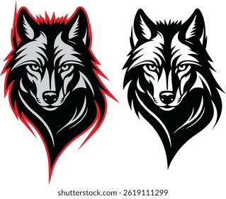 Hunter Wolf vetor para camiseta