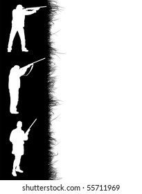 Hunter's frame on white background, vector illustration