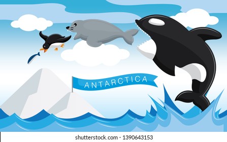 the hunters   landscape Antarctica  