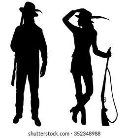 Hunters Silhouetted 