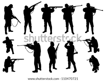 hunters silhouettes collection