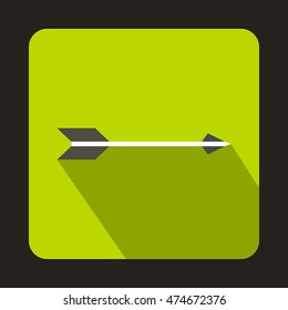 Hunting arrow icon in flat style with long shadow