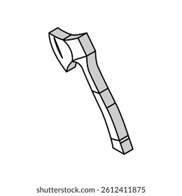 hunting ax isometric icon vector. hunting ax sign. isolated symbol illustration