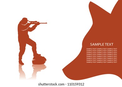 Hunting background - vector illustration