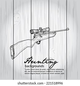 hunting background - vector illustration