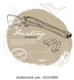 hunting background - vector illustration