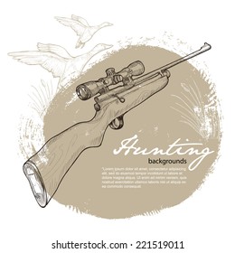 hunting background - vector illustration