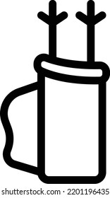 bolsa de caza Ilustración vectorial en fondo transparente.Símbolos de calidad premium.Vector de línea delgada   para el diseño gráfico y de concepto.
