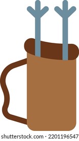 hunting bag Vector illustration on a transparent background.Premium quality symbols.Stroke vector      icon for concept and graphic design.