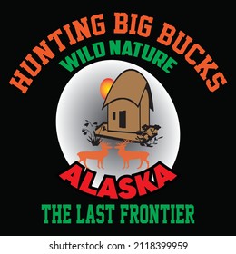 Hunting big bucks wild naturevecr t shirt design