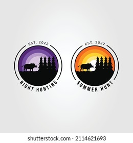 Jagdboar oder Jagdwarzenlogo Vektorgrafik-Design