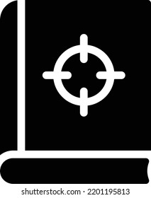 libro de caza Ilustración vectorial sobre un fondo transparente.Símbolos de calidad premium.Icono vector glifos para el concepto y diseño gráfico.