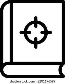 hunting book Vector illustration on a transparent background.Premium quality symbols.Thin line vector   icon for concept and graphic design.