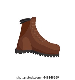 Hunting boots icon in cartoon style isolated on white background. Shoes symbol