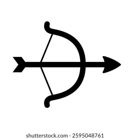 Hunting Bow and Arrow Icon. Vector.