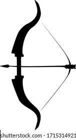 Hunting bow with arrow vector