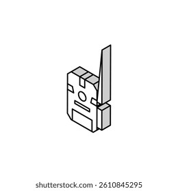 hunting camera isometric icon vector. hunting camera sign. isolated symbol illustration