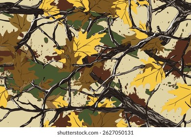 Hunting camouflage background. Seamless pattern. Digital camo. Vector camouflage pattern design for hunting and military. Abstract camo	