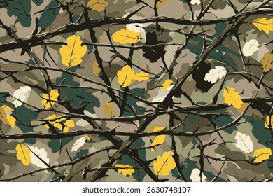 Hunting camouflage background. Seamless pattern. Digital camo. Vector camouflage pattern design for hunting and military. Abstract camo