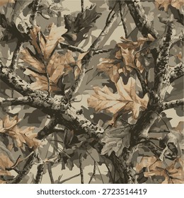 Patrón moderno del camuflaje de la caza, impresión militar del Vector. patrón inconsútil del camuflaje del bosque real. Fondo de camuflaje de Vector de hojas de bosque