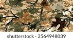 Hunting camouflage with tree for hunting and military. Hunting camouflage seamless pattern design. Vector hunting camo background